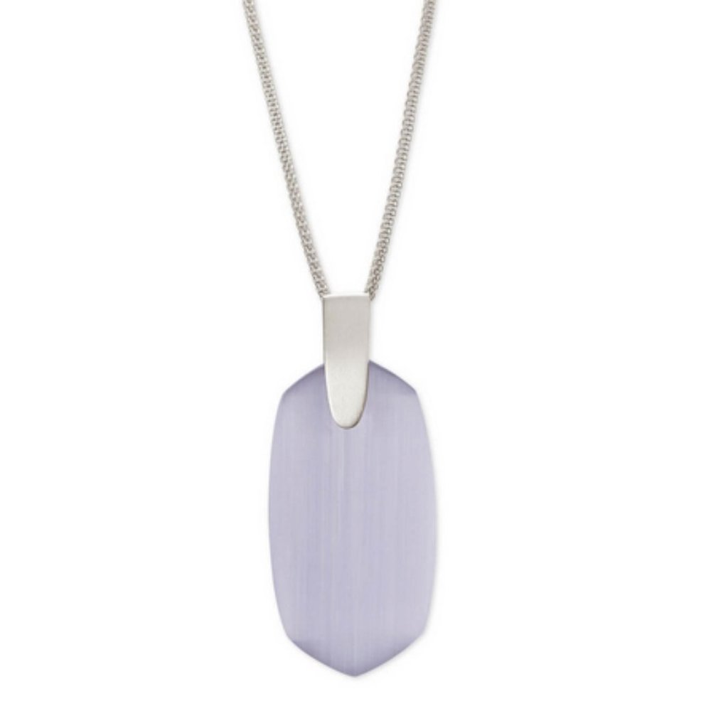Kendra Scott Lilac Cat's Eye & Silvertone Inez Pendant Necklace